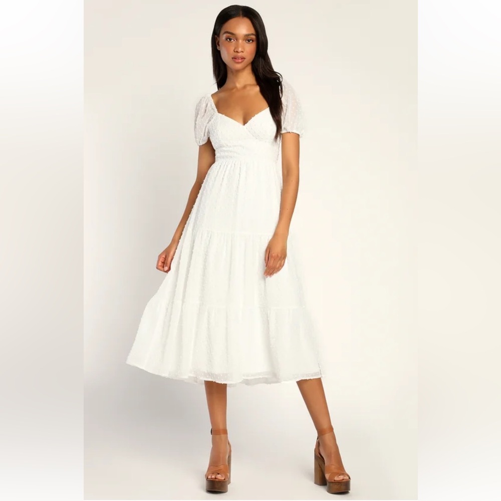 Elegant White Midi Dress